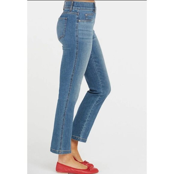 SPANX NWT Straight Leg Vintage Indigo 1X - Picture 4 of 12